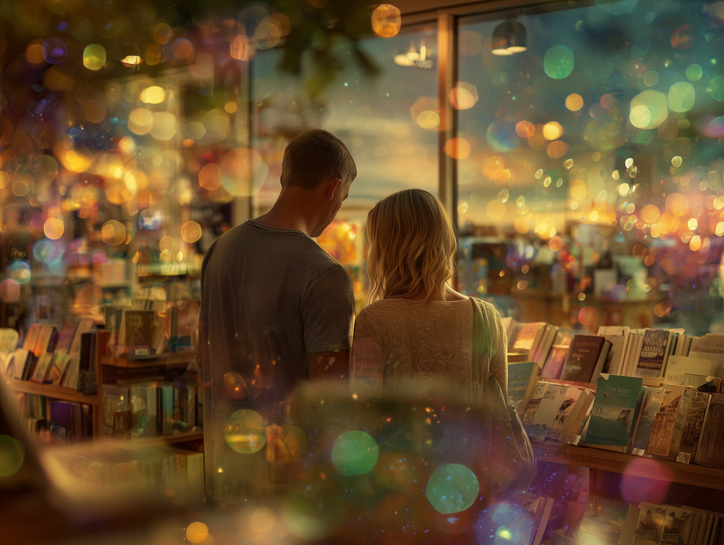couple in bookstore